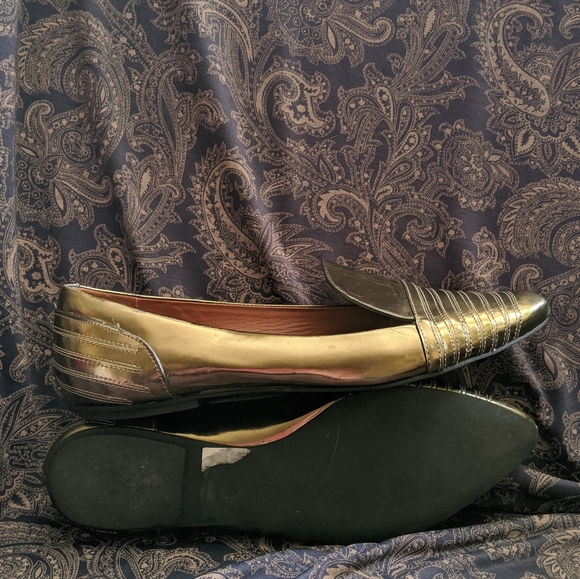 Rebecca Minkoff Gold Flats - Picture 2 of 5